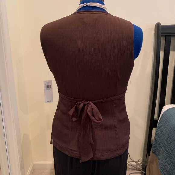 NWT Context Cape Town Empire Waist Silk Top - Picture 3 of 7